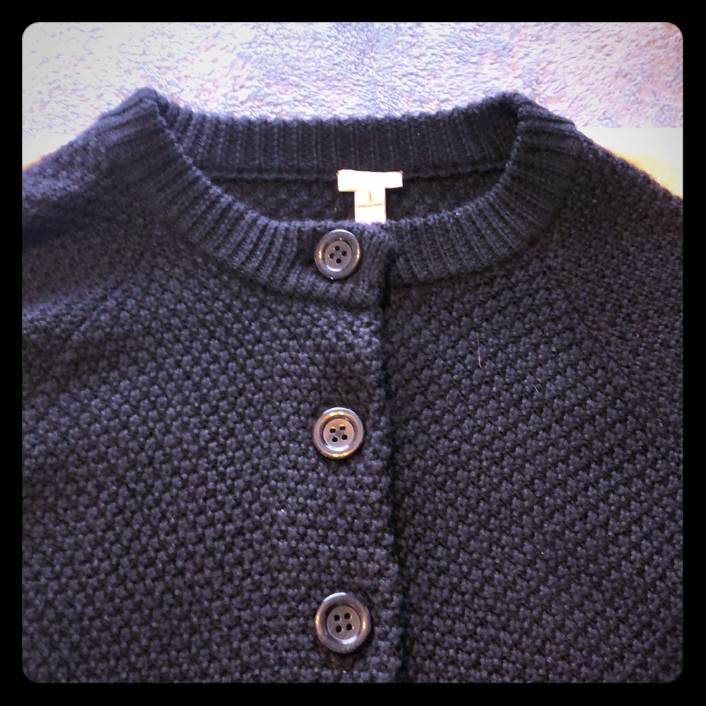 Chico knit short sleeve cable knit sweater jacket